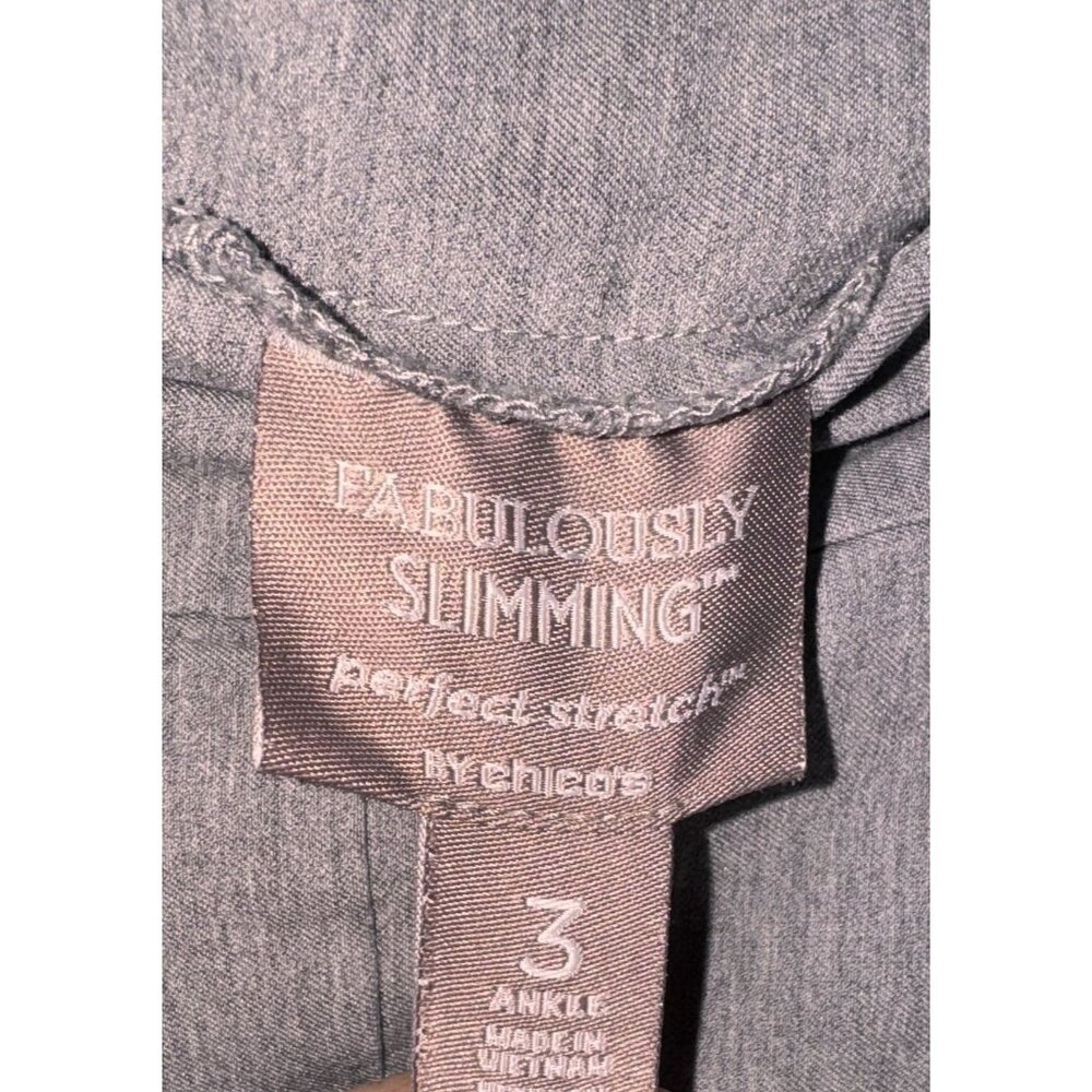 Fabulously Slimming Womens Gray Ankle Pants Size 3 Perfect Stretch - Picture 4 of 5